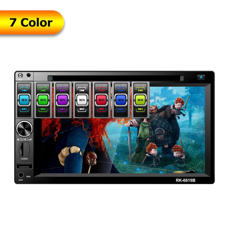 Car video Touch Screen 7 inch Bluetooth Free Calls Auto FM 32G Car DVD Player In-dash Stereo Car Video