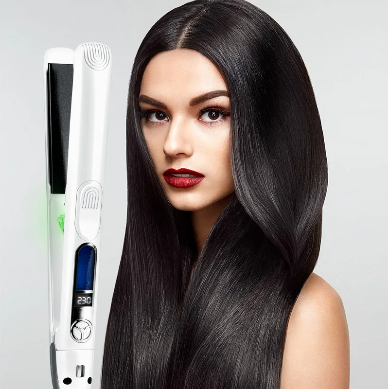 Professional salon hair straightener flat irons wholesale private label customize 1inch high heat temperature hair straightener