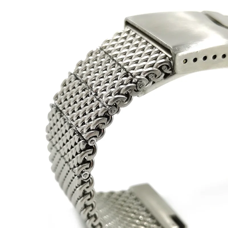 quick release adjustable shark mesh high quality watch band strap