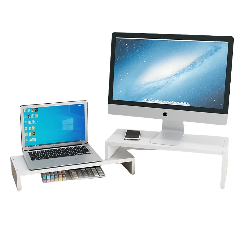 Wholesale Office steembeach Computer Monitor Riser Desktop Storage Desktop Organizer Screen Laptop Wood Monitor Stand