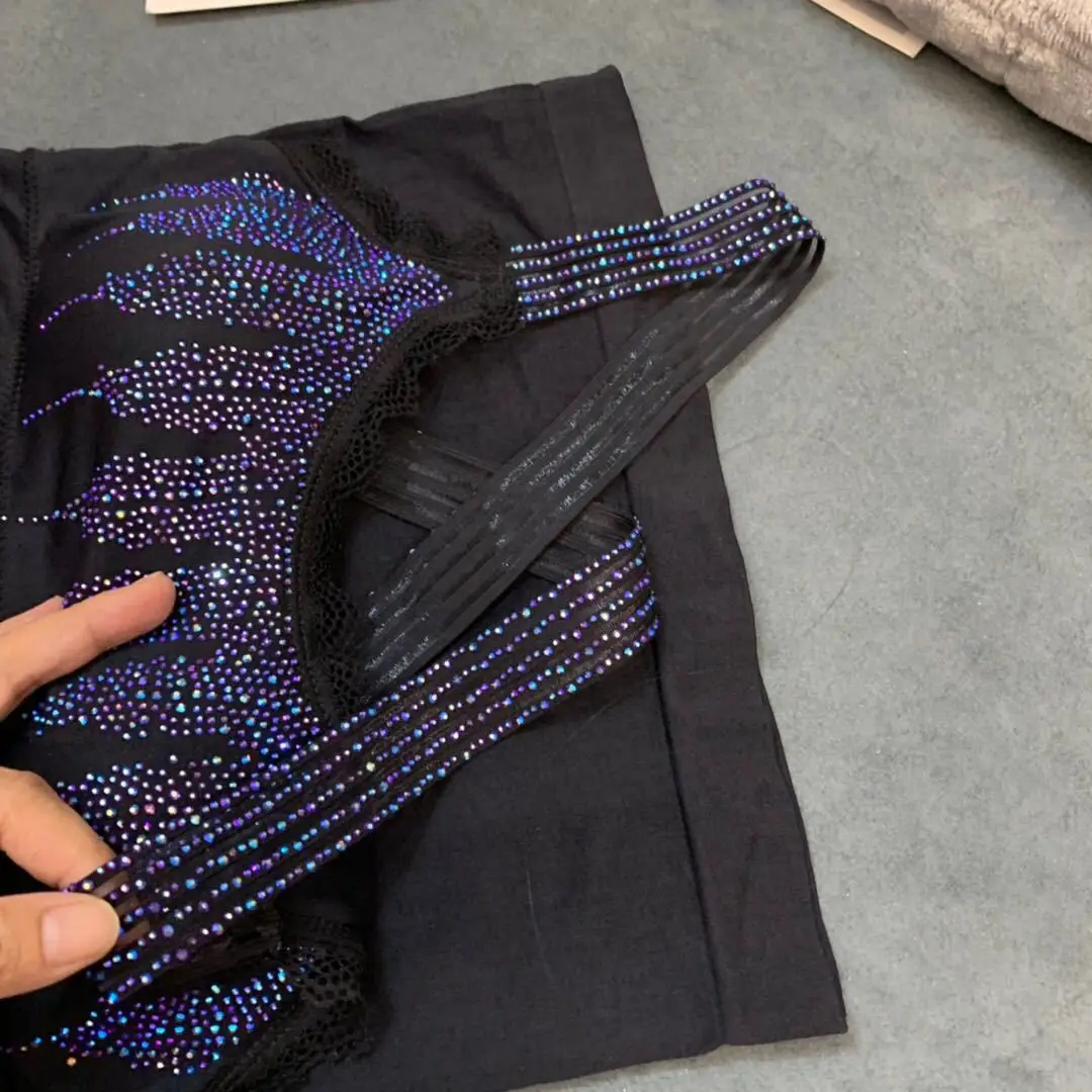 New Korean Hot Elastic Suspender Bottomless Rhinestone Shirt Inside Light Vest Top Outside