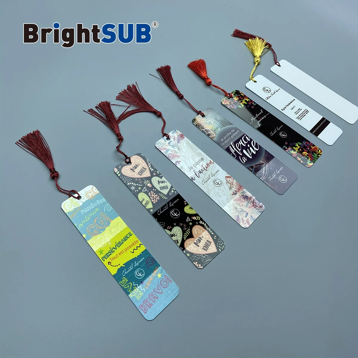 BrightSUB 1.0mm LS-CBM003 gloss white sublimation aluminum bookmark dye sublimation blank Custom printable blanks coating plate