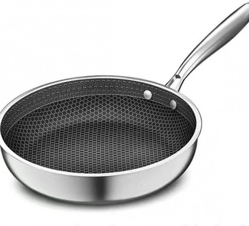 3-ply Steel Top Quality Fry Pan Non Stick Stainless Steel Induction Frying Pan