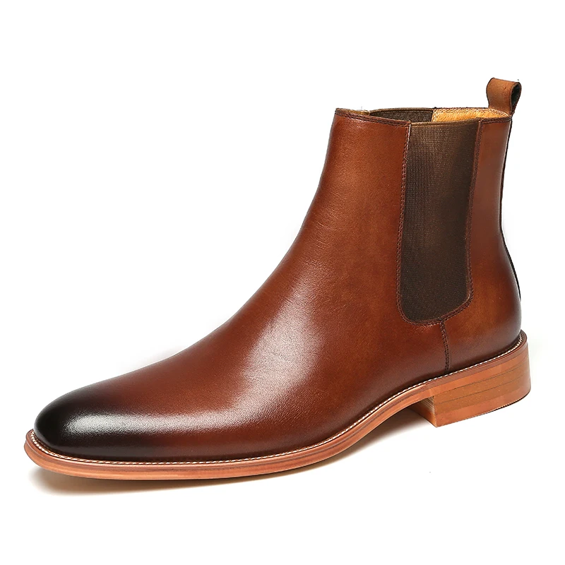 2021 factory classics Genuine  italian leather  Chelsea boots  for men brown boots black boots