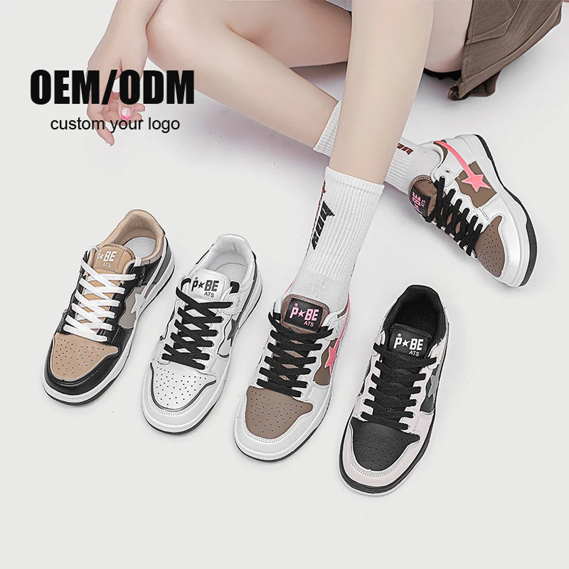 Wholesale Custom Bapesta Shoes 2022 Genuine Leather Original Brand Unisex Retro Design Custom Sneakers