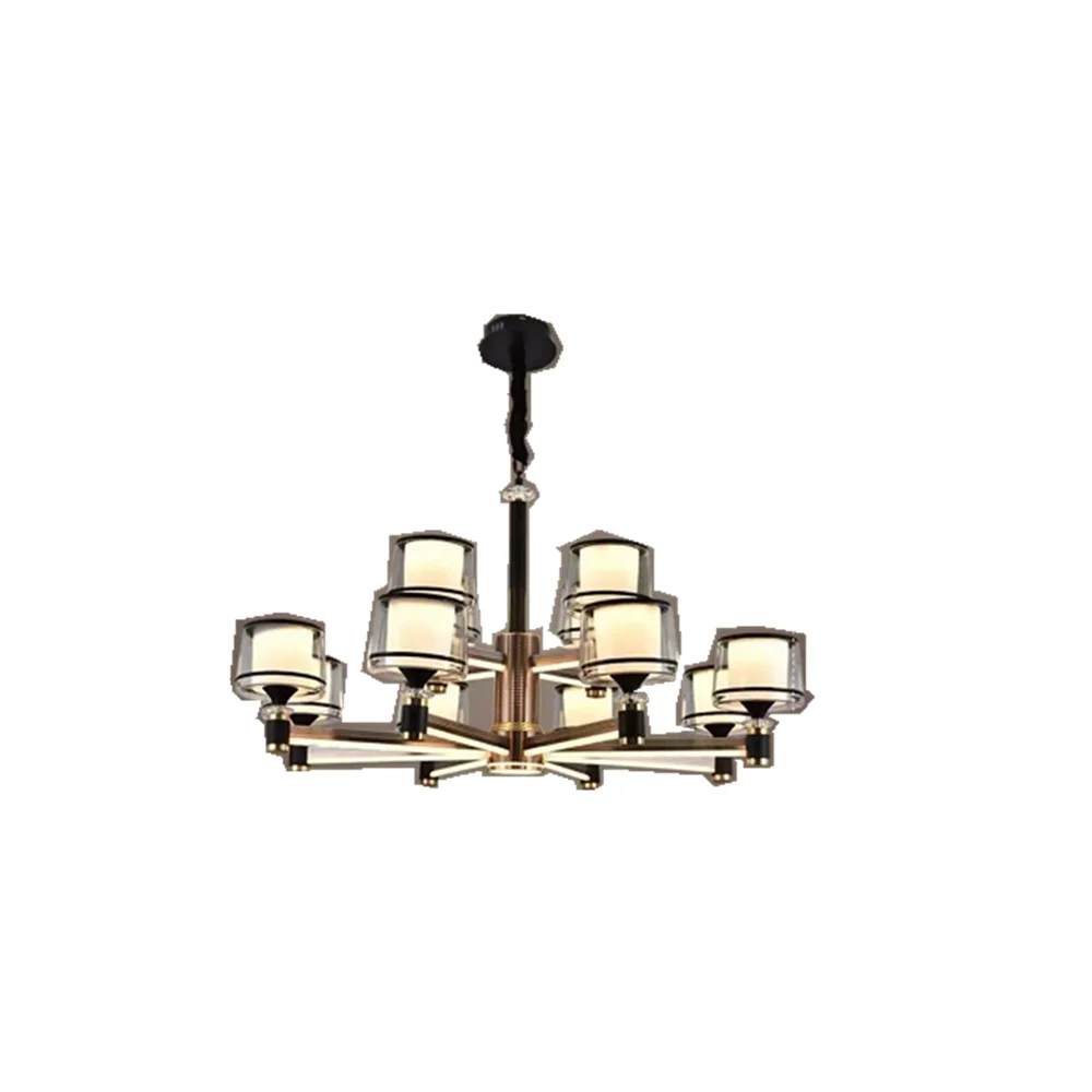 Chandelier duplex building villa hollow hall crystal lamp hotel lobby LED luxury lamps