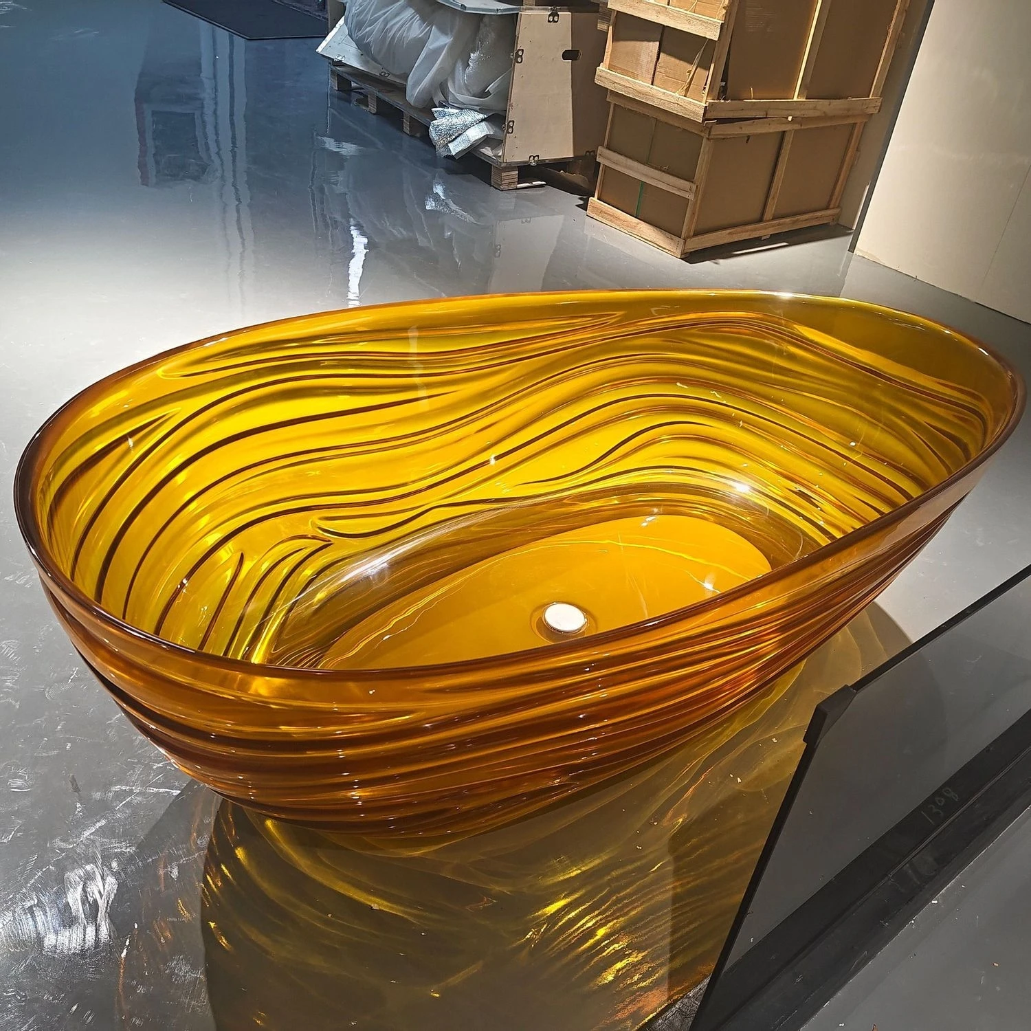 Closikal независимая Овальная Ванна из смолы прозрачная кристаллическая Высококачественная ванна