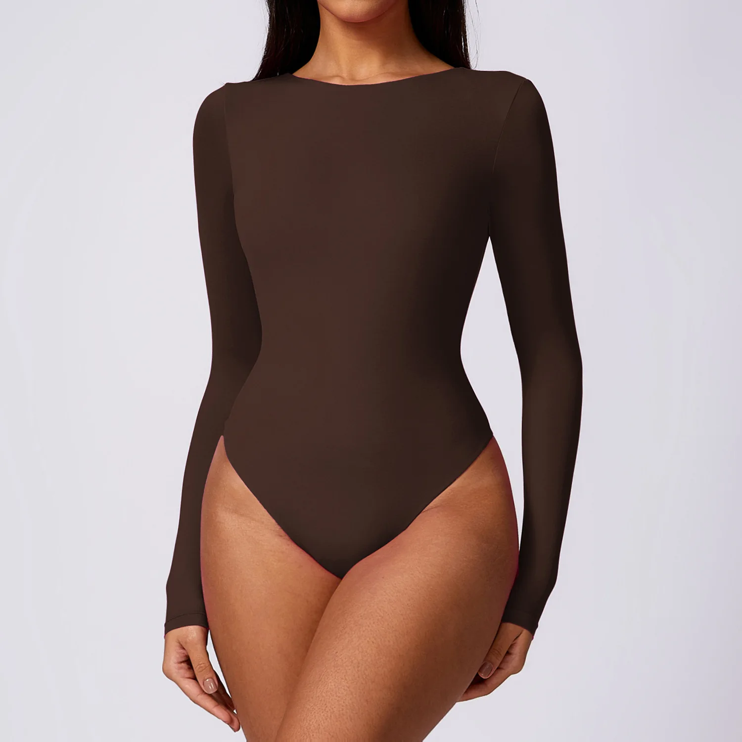 CLT8625 Sports Base Body Shaping Triangle One-Piece Yoga Wear Slimming Long-Sleeved Gym Workout Fitness Yoga Jumpsuit for Women