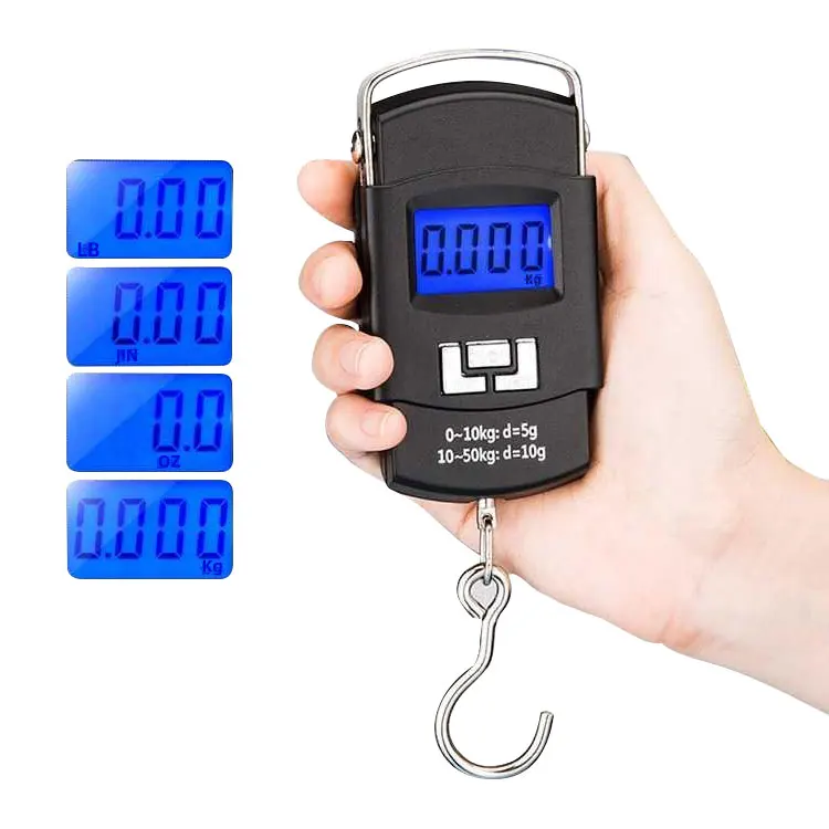 50kg/10g Weight Scale LCD Display Portable Electronic Travel Hanging  Luggage Weight Machine