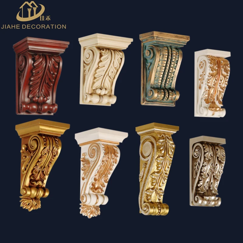
China interior&exterior PU foam decorative carved corbel shelf scone wall shelves bracket shelf factory 