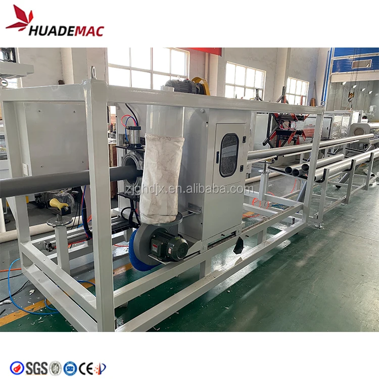 PVC-U silencing drain pipe with hollow wall inner spiral-ribbing plastic extruder machine