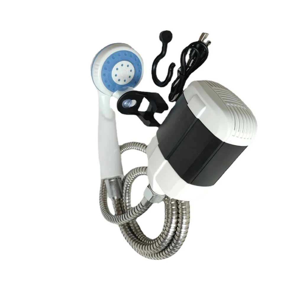 2023 Trendy Hot-Selling Amazon ABS Portable Camping Shower Rechargeable Shower Head Bathing 3.7V Pump 4.9 Foot