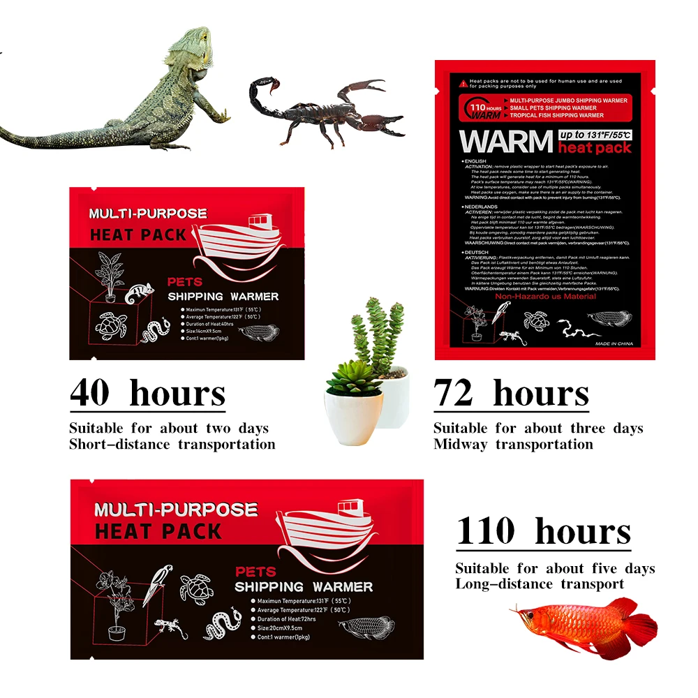 2021 72 hour  Reptile Heat Pack Shipping Transport Heat Pack