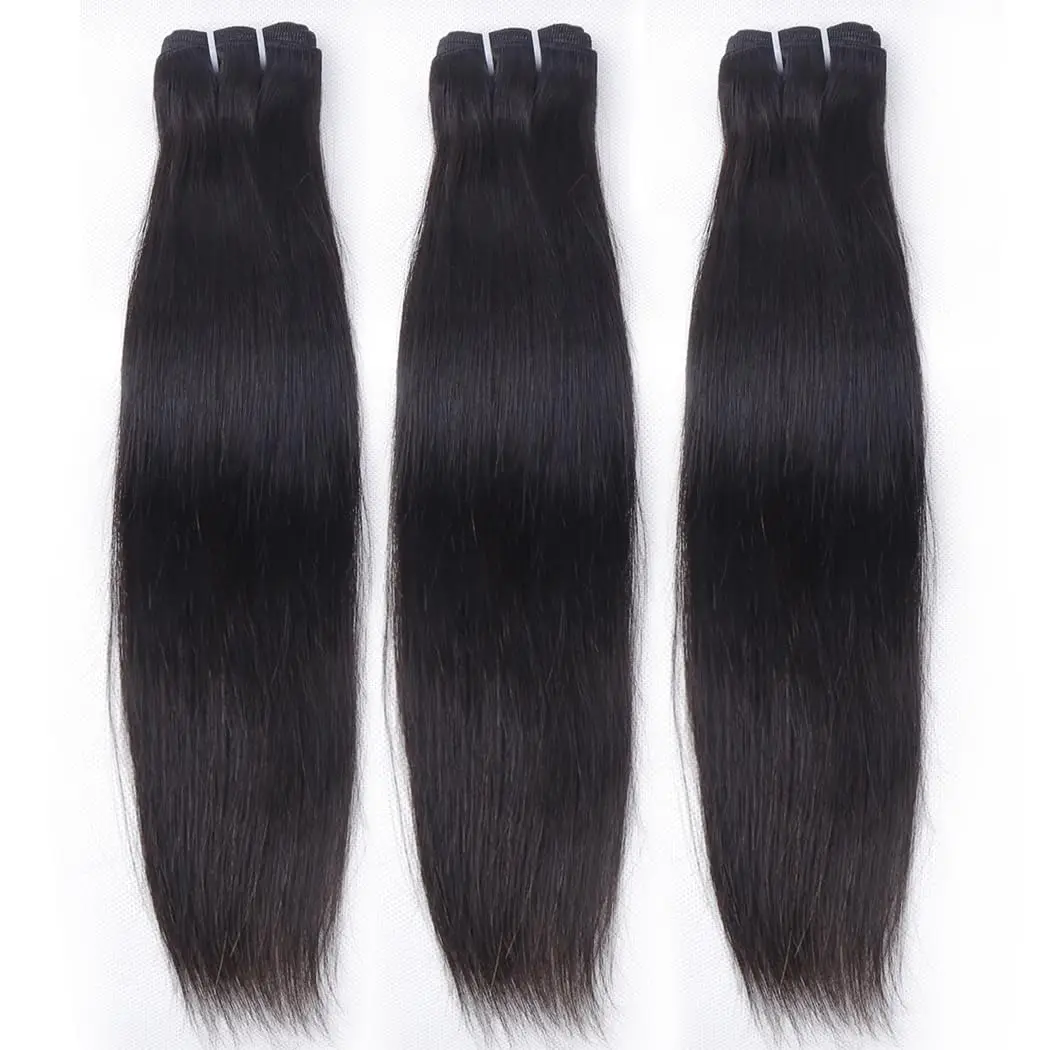 Lemoda Raw Vietnamse 12A Brazilian Virgin Hair 100% Unprocessed Straight Virgin Hair Closure with Bundles Natural Color