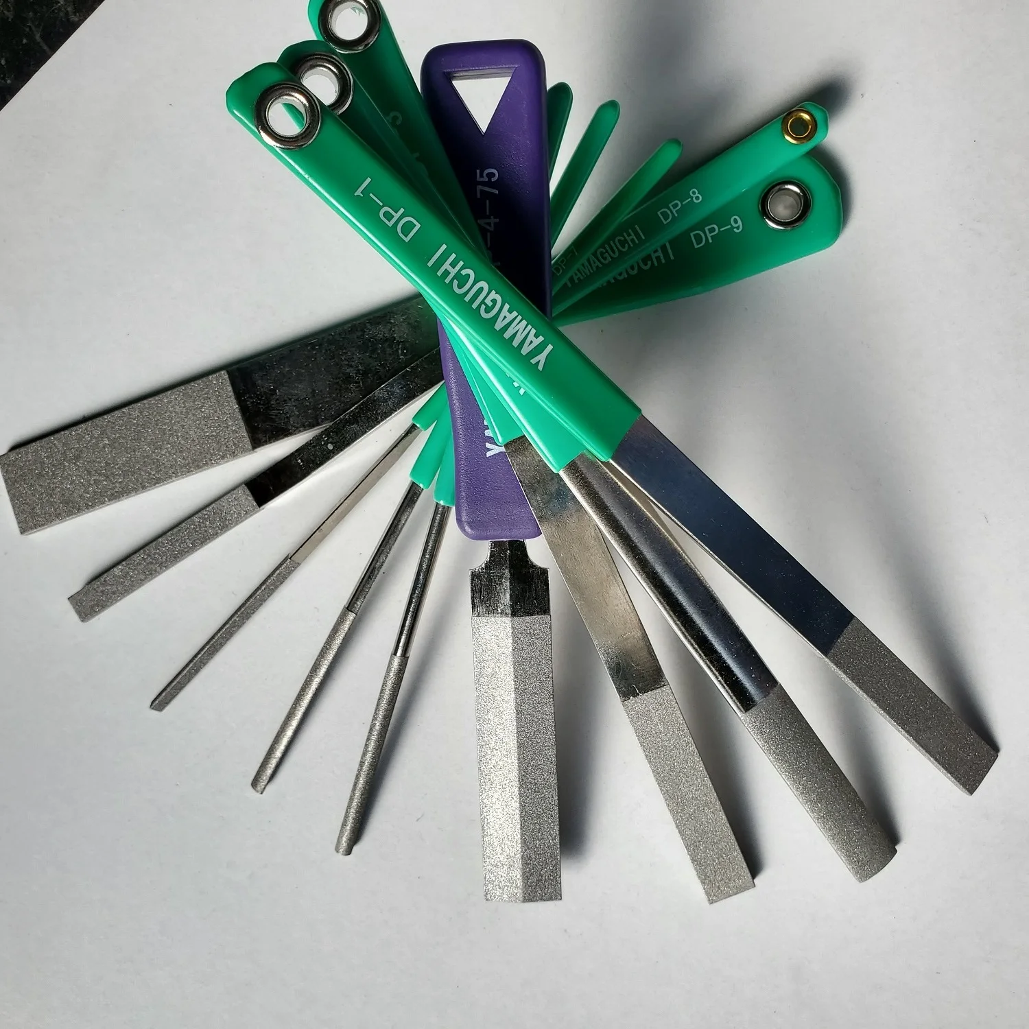 Carbon Steel File Set Ceramic Grind Tools Construction For Polishing