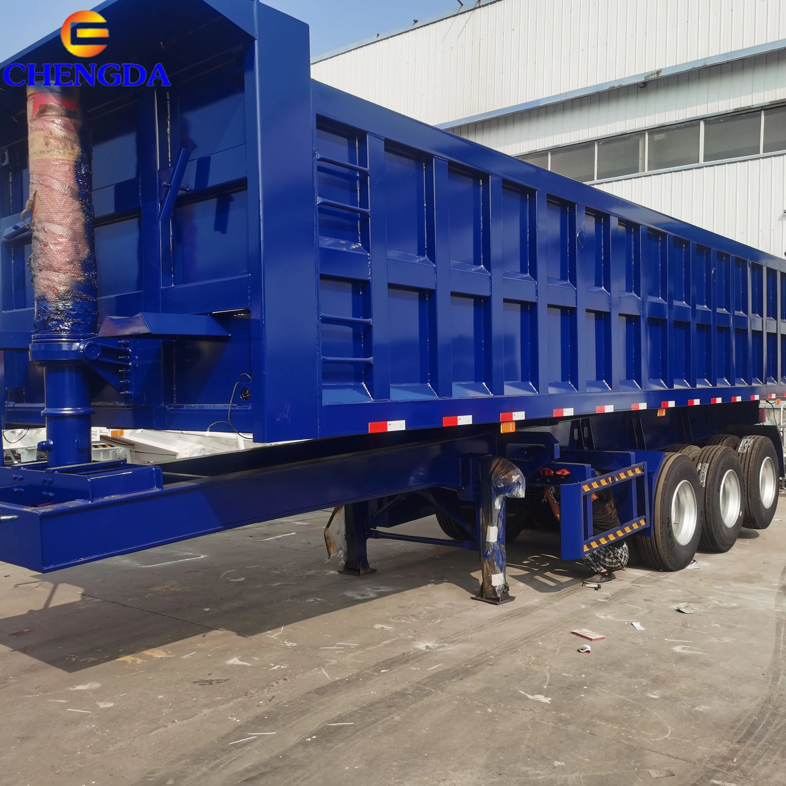 40Ft 60Ft 3/4/5 Axle 40 Ton 60 Tons 70T 80T Mechanical Suspension Maximum Load Mining Dumper Dump Tractor Truck Semi Trailer