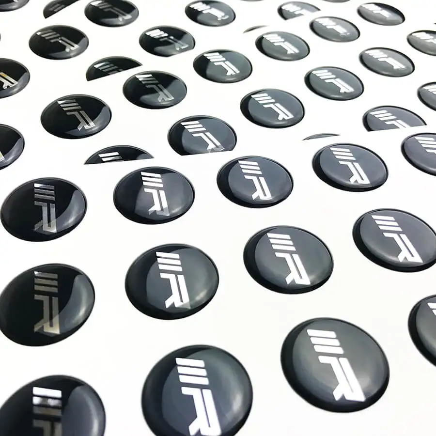 Customized Clear Gel Sticker Soft Plastic Brand Logo Labels 3d Resin Dome Epoxy Sticker