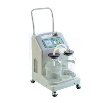 Hot sell Medical electric suction pump apparatus aspirator double bottles suction trolley unit machine vaccum suction machine