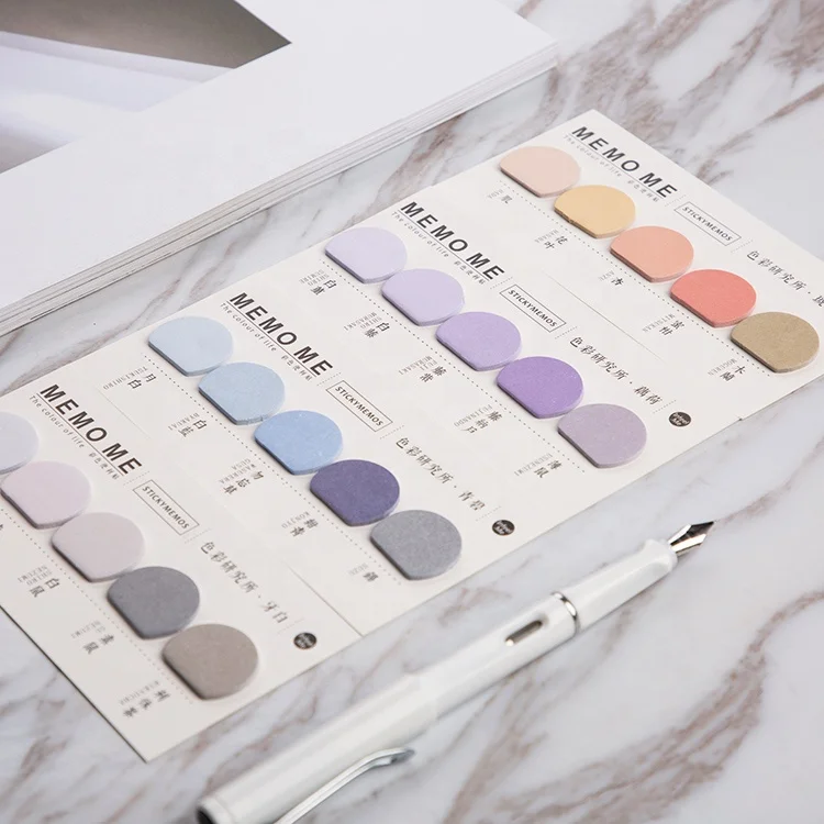 Office school stationery colorful reusable memo sticker removable mini sticky note