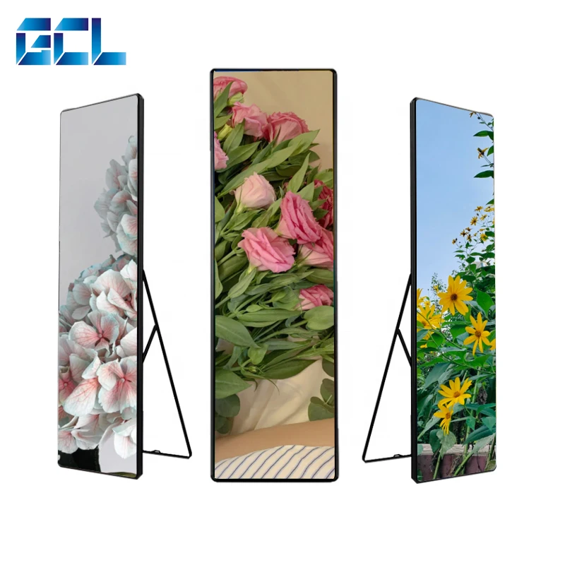 Cdrama lenticular poster indoor slim P1.82 P2 P2.5 655mm*1936mm video mobile phones for shopping mall