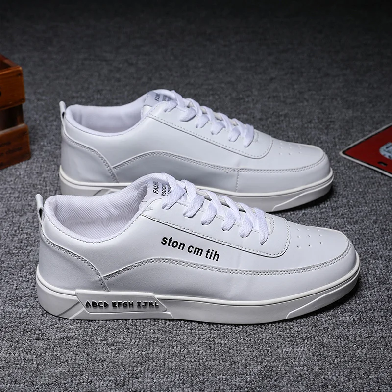 HN6090  Fashion Rubber Outsole Sports Running Shoes Flat Men Sneakers white shoes