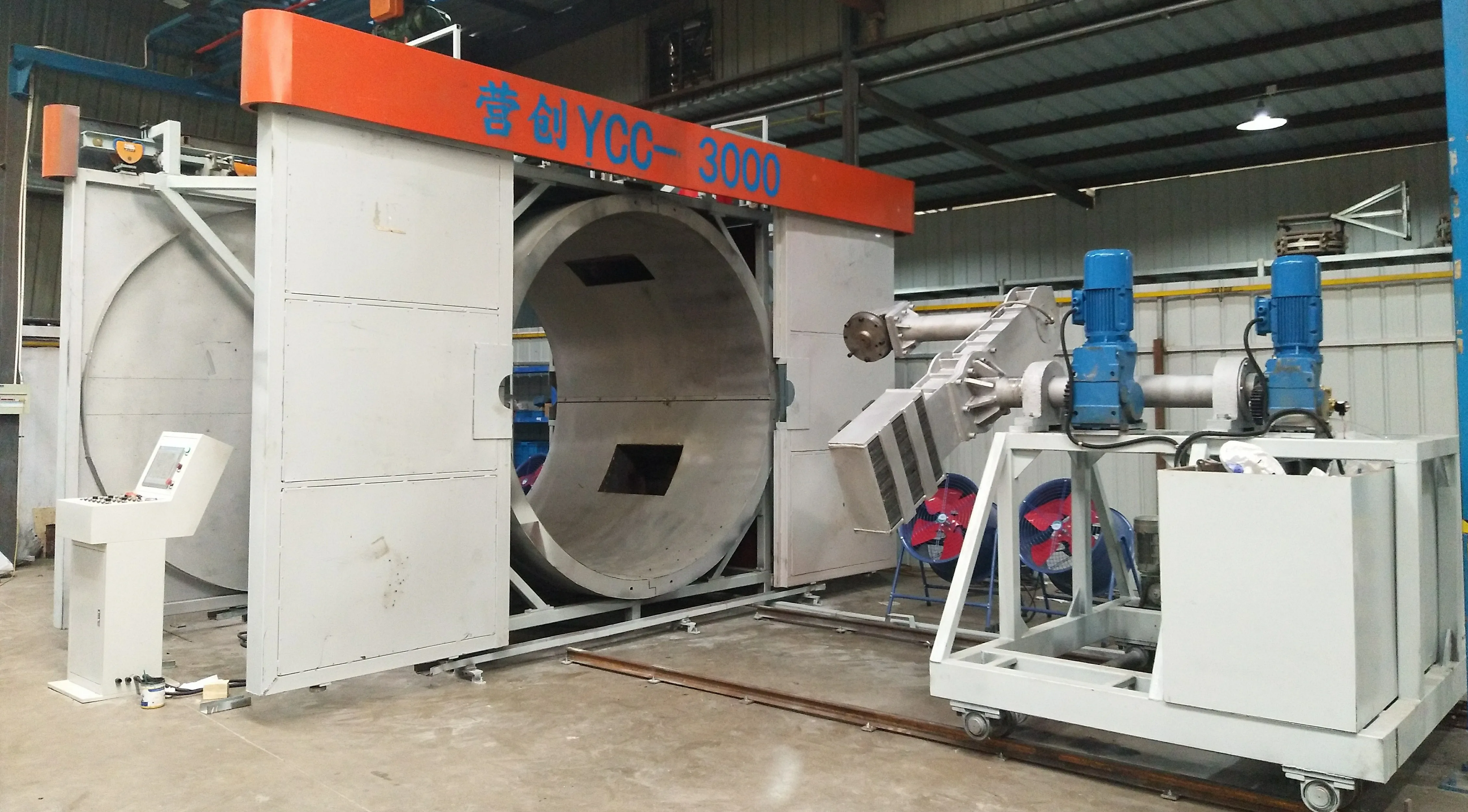 Ротоформовочная машина для производства больших пустотелых пластиковых ротационных формовочных машин