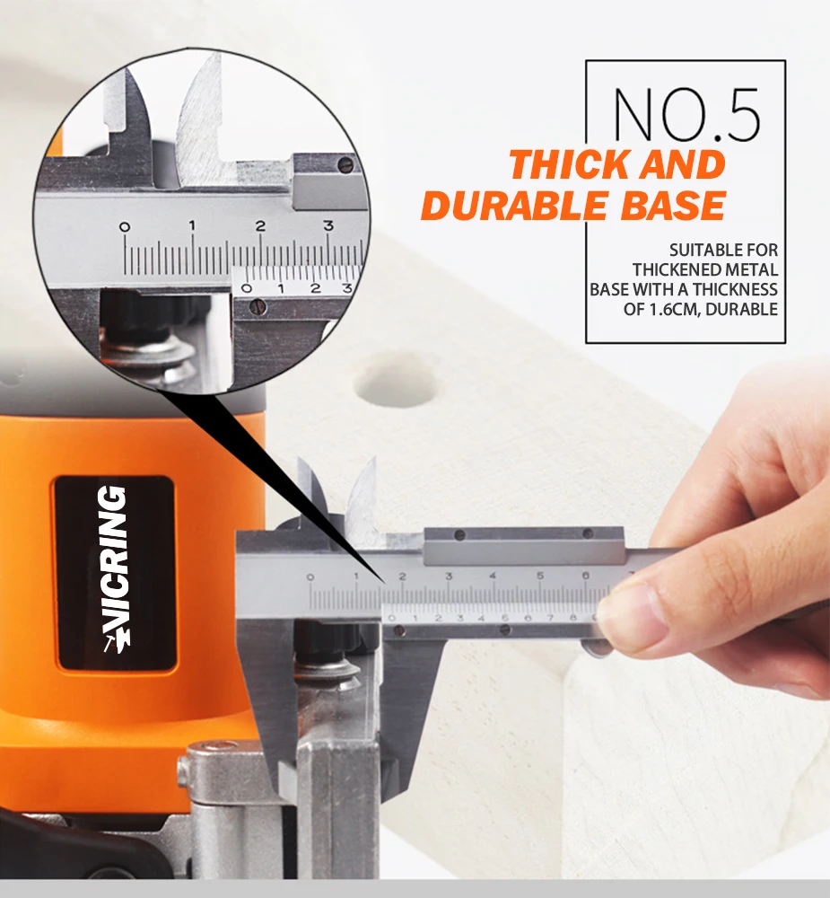 VICRING Wood Board Multi-functional Trimming Machine Woodworking Tools Electric Decoration Shovel Hole Cutting Machine Easy-to-use