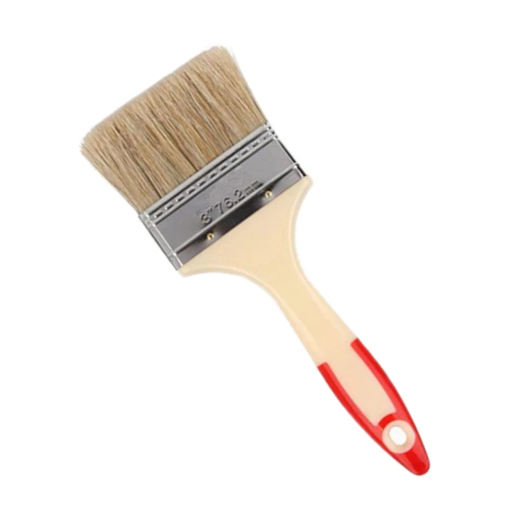 Sanfine Acid Brush Pure Black Boar Flat Edge Master Pro Paint Brush Latex Water Based Auto Brush