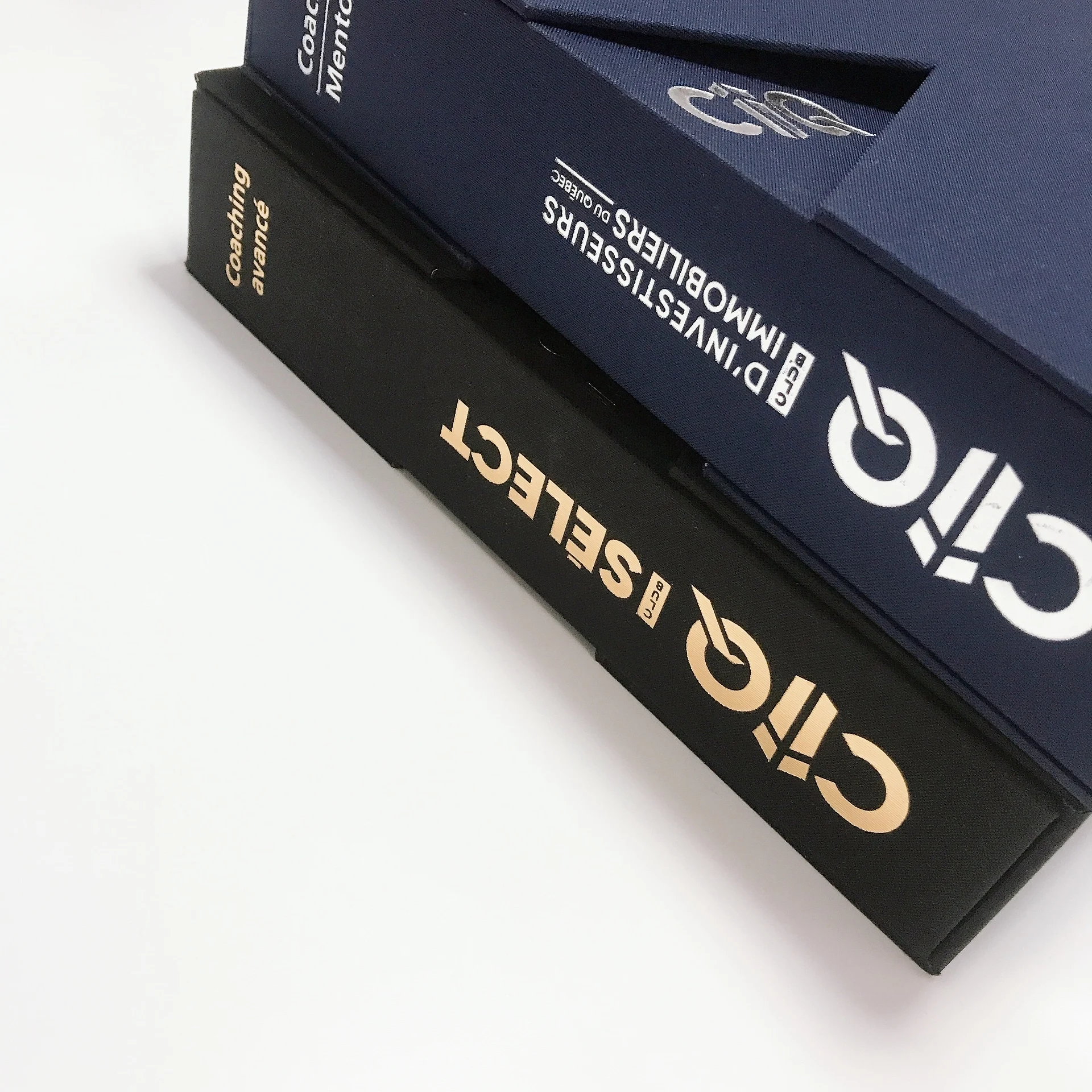 Тканевая ткань, льняная Папка с фольгированным тиснением