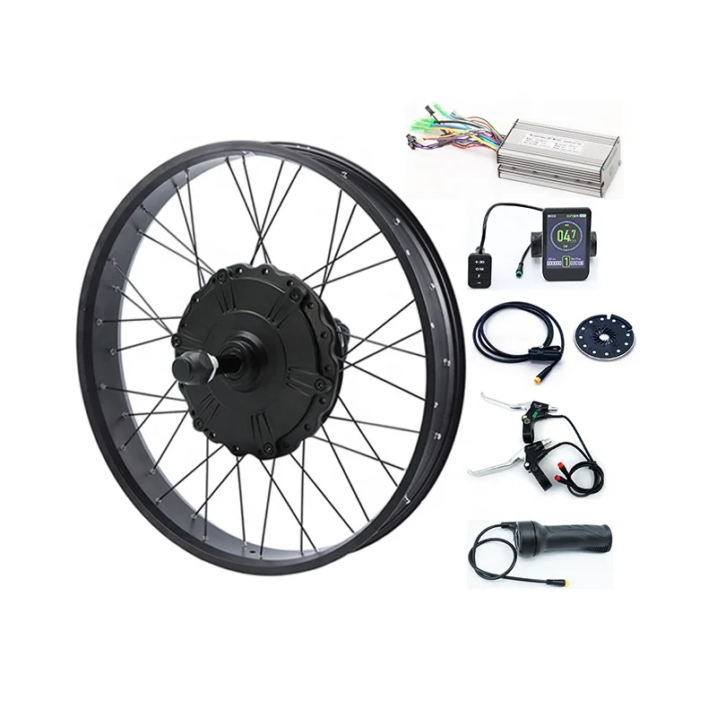 48V 52v750W Electrical Integrate Motor Wheels Electric Bike Conversion Kit for 20 Inch Fat Bicycle Rear Drive Hub Engine