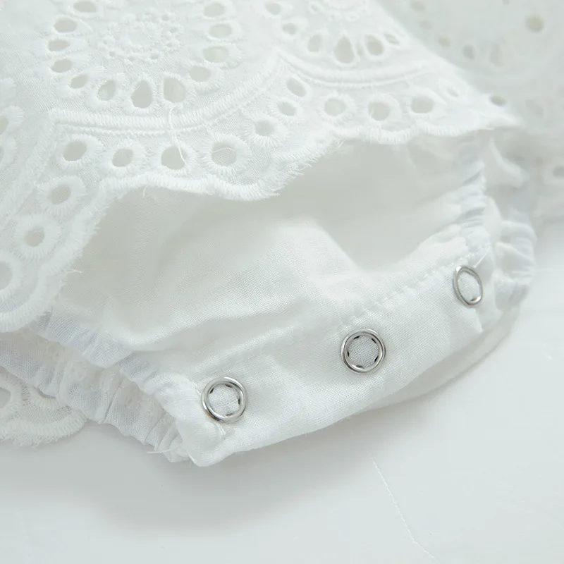 
Simple Pure White Baby Blank Coverall Romper,Smocking Baby Romper 