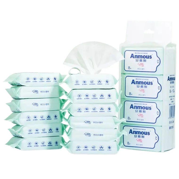 Portable Soft Mini Travel Size Hand To Mouth Disposable Wet Baby Wipes