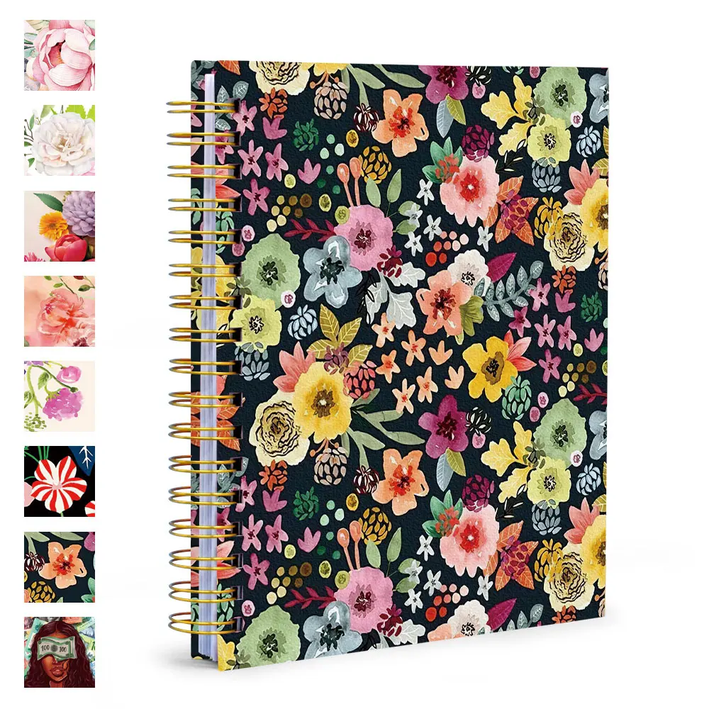 2024-2025 Custom Spiral Bound  Hard Cover Planner Notebook with Metal Corner