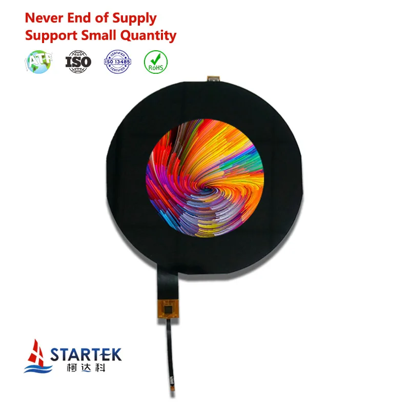 5 inch 1080*1080 resolution mipi dsi round lcd display IPS touch panel 5 inch round lcd display