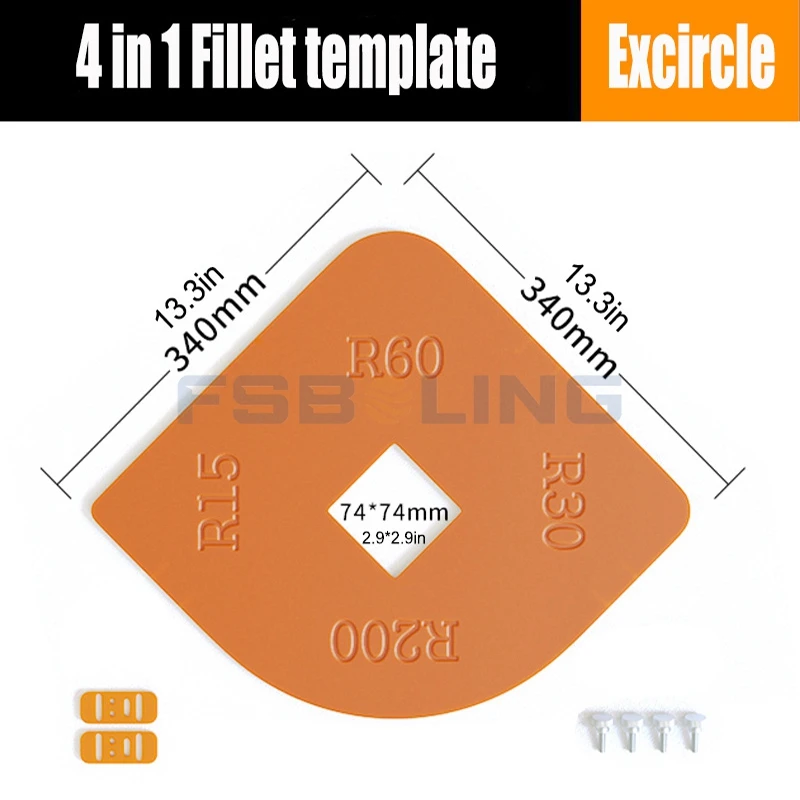 FSBOLING radius fixture Tool for corner switch holes in cabinets and closets