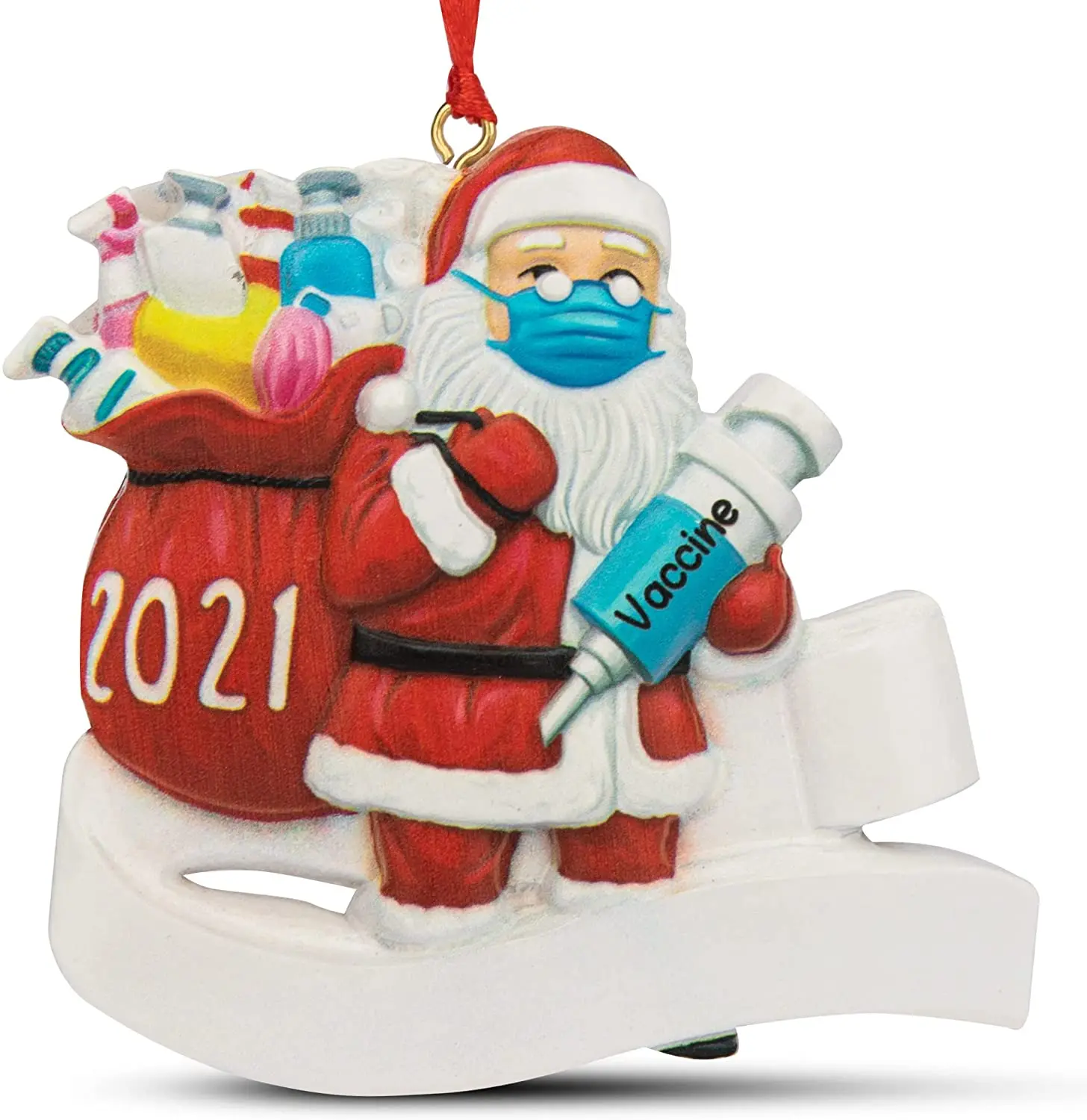 2021 украшение для рождественской елки, орнамент из смолы, украшения для Санта-Клауса, подвесное украшение для рождественской елки