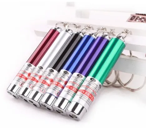 2 in 1 LED Laser Pointer Cat Interactive Toy USB red Light Cat Mouse Chasing Toy Funny Electric Cat Toys with metal keychain