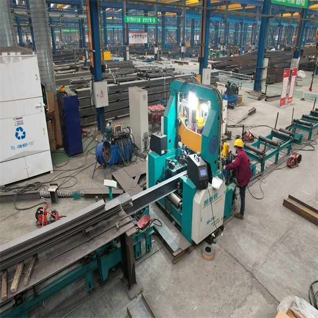kasry Chinese manufacture T / I / H Beam Welding Line Steel Structure Fabrication Equipment H Beam Automatic Welding Machine