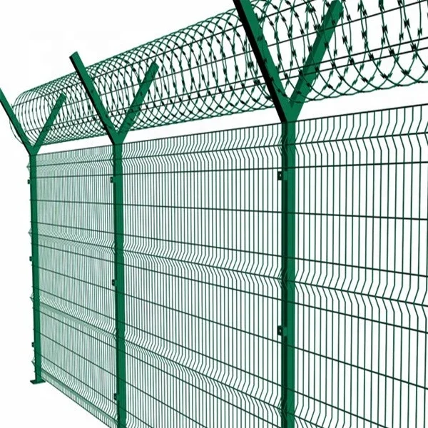 Galvanized Welded 3D Curved Anti-Climb Wire Mesh Fence with Peach Post for Outdoor Security
