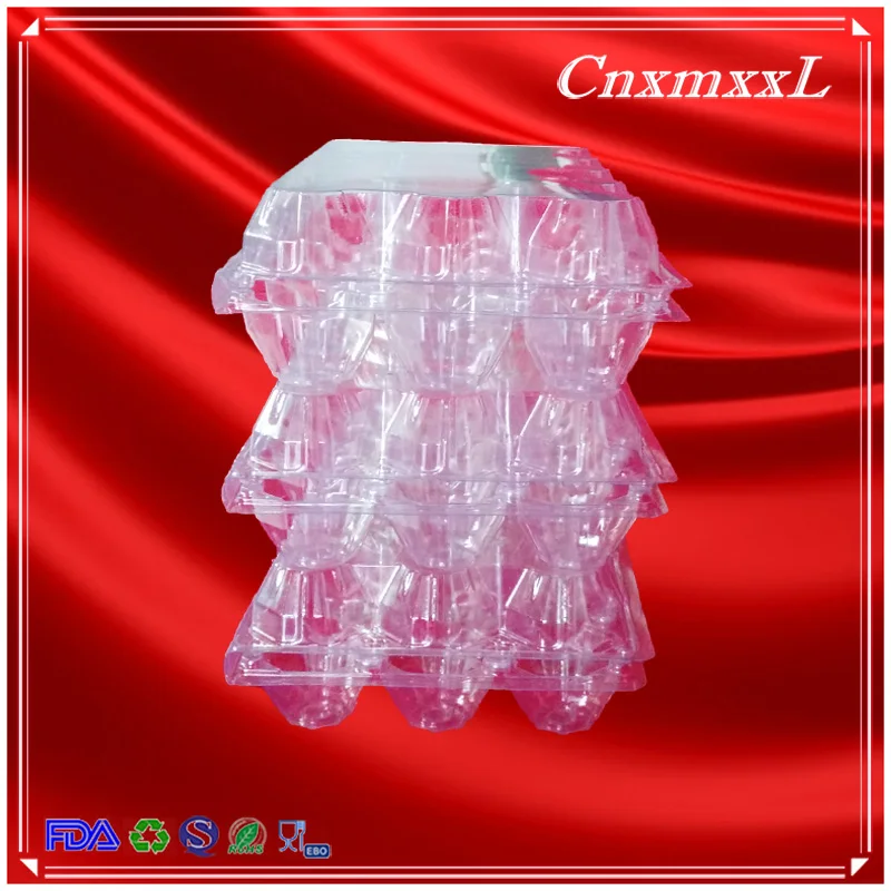 15 holes PET PVC plastic egg tray for packing eggs