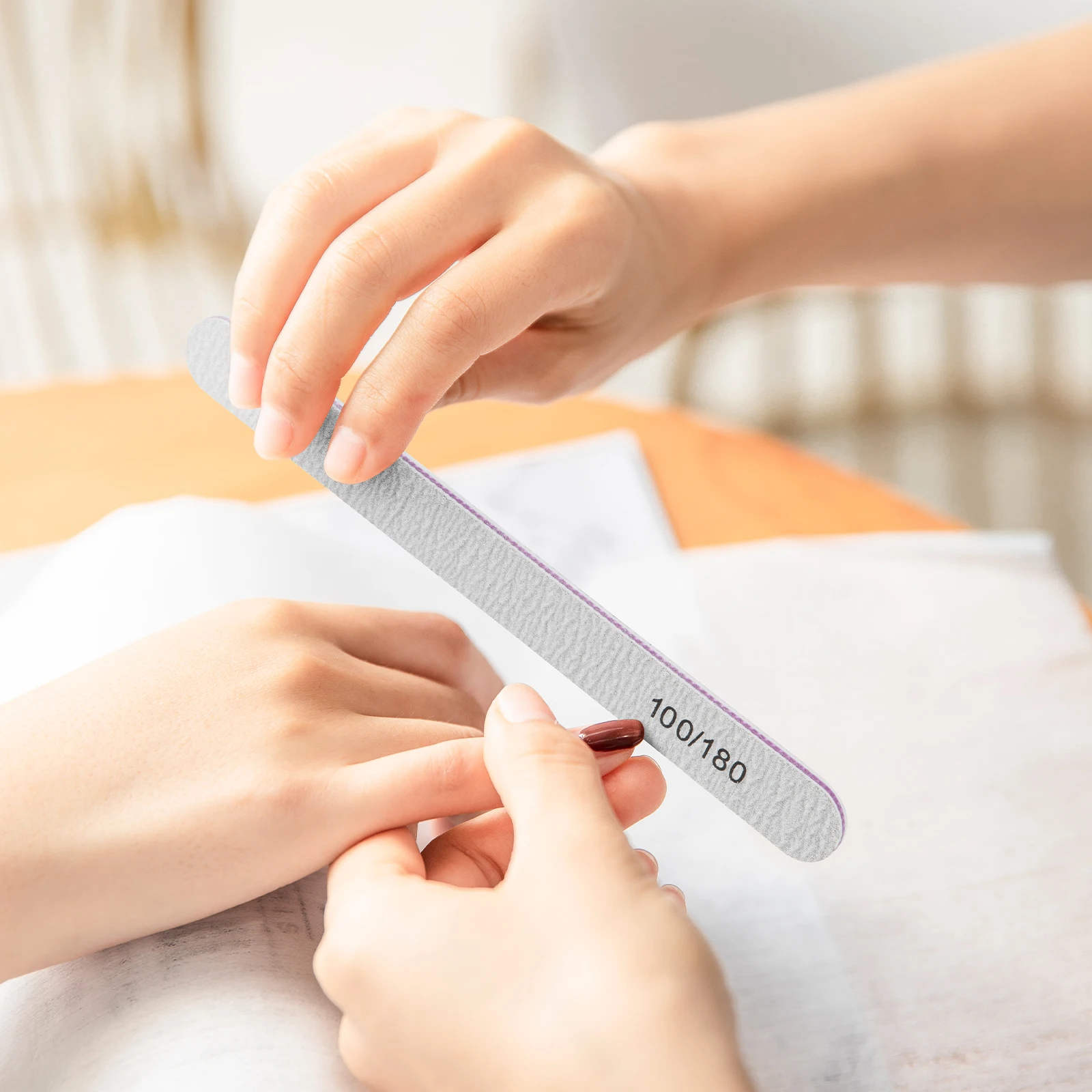 Personalized Custom Logo reusable 100/180 grit 80/80 grit double sided professional nail files