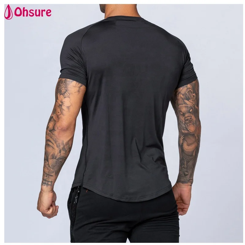 
Sport Wear Muscle Fit Tshirts Running Sport Shortsleeve T-shirt for Men Gym Fitness Tshirt Activewear 
