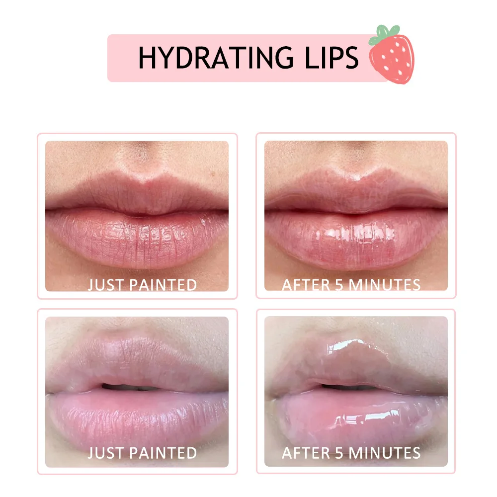 2024 hot selling New Vegan Moisturizing Makeup Cute Fruit Strawberry Shaped Lip Balm