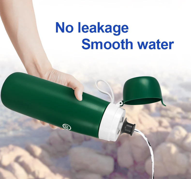 Coolway Portable Squeezable Filter Bottle BPA Free Leak Proof Lightweight Sports Drink Cold Brew Water Bottles