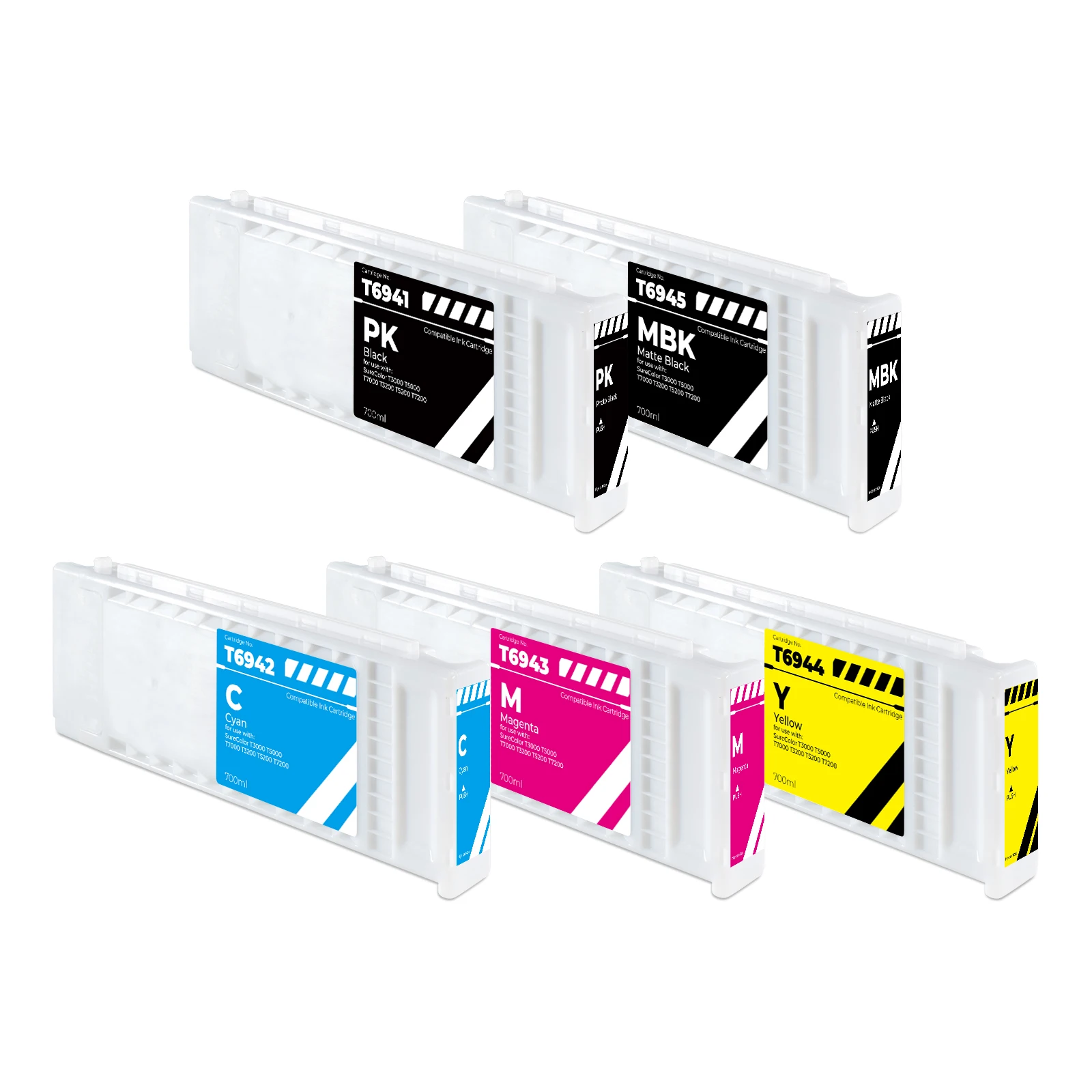 Xcellent high quality 5 colors 700ml ink cartridge for EPSON SC T3270 T5270 T7270 Printers