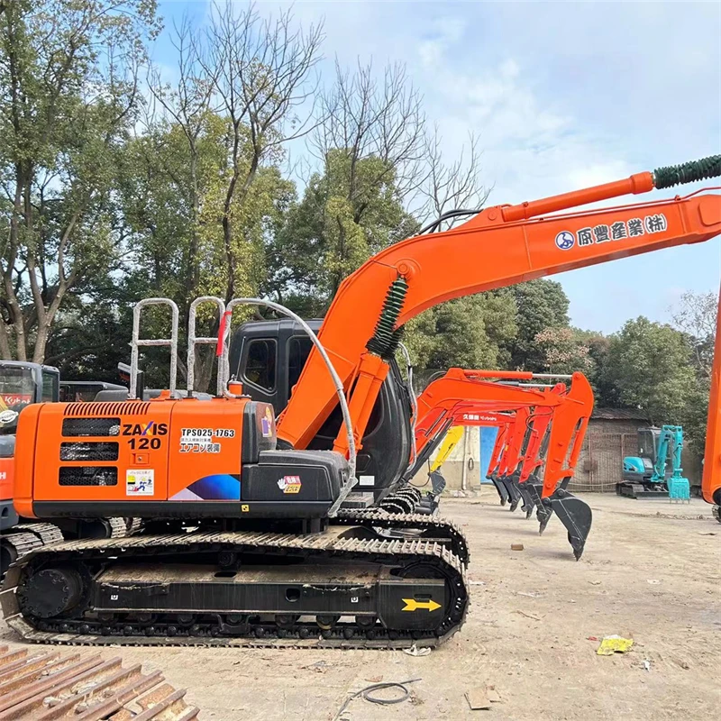 Японский оригинальный Экскаватор Hitachi ZX120 12 тонн гусеничный экскаватор небольшая землеройная машина для продажи