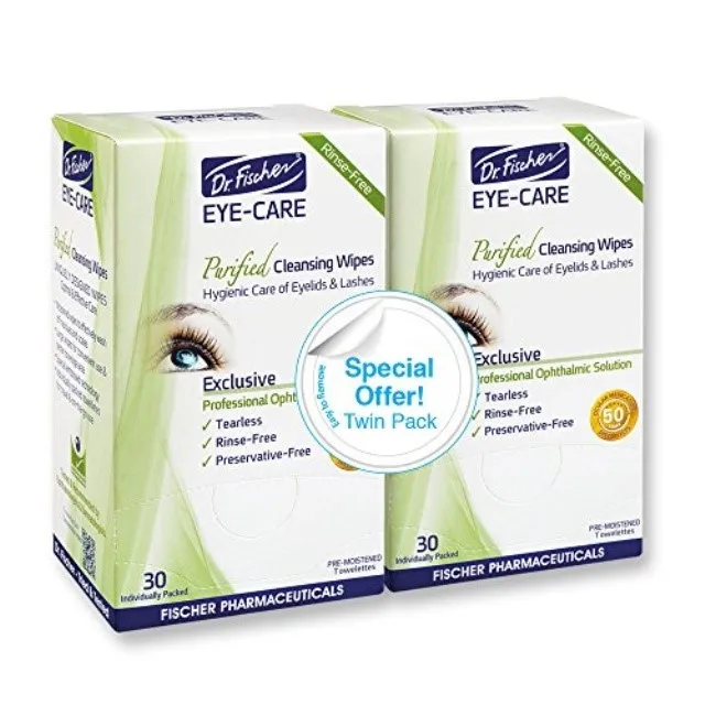 No Rinse Eyelid Cleansing Pre-Moistened Wipes For Dry Red Eyes With Gentle Rinse-Free Formula Box Individually Wrapped Wipes