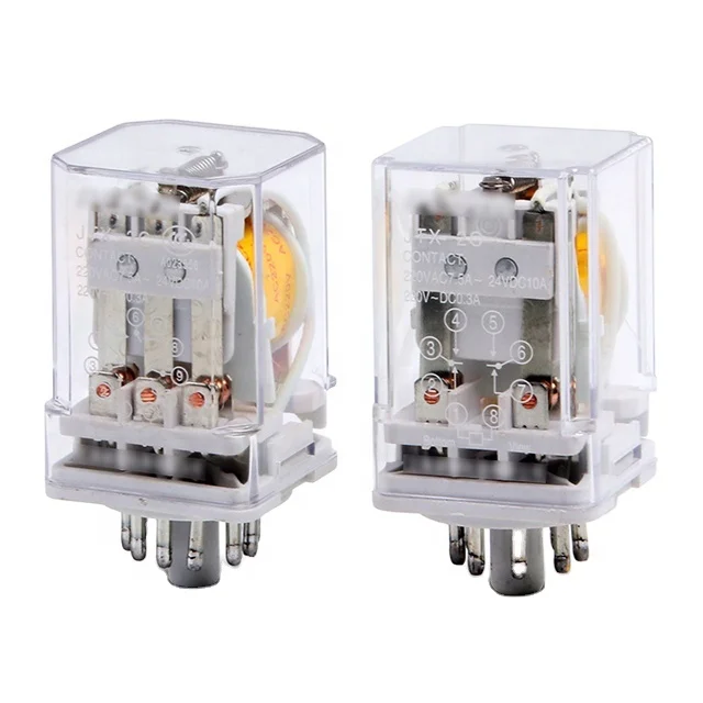 Промежуточное реле JTX-2C JQX-3C небольшое электромагнитное реле 8 круглых контактов DC24V 220V 380V