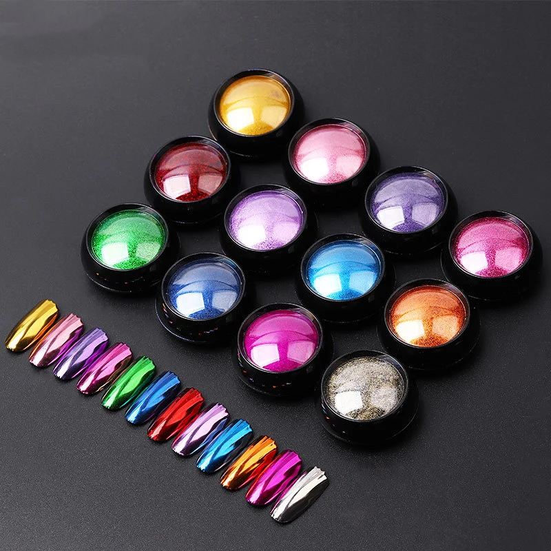 Nail supplies wholesale Chameleon Pigment Magic Mirror Metallic Nail Glitter Chrome Powder Mirror Nail art Powder