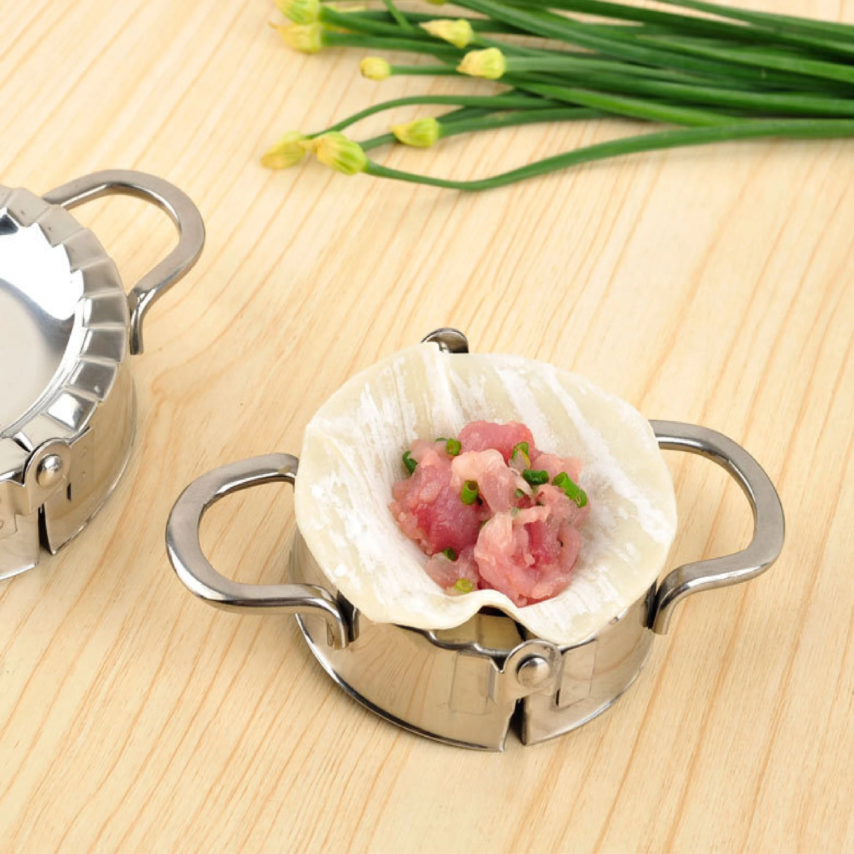 
Chinese Pie Dumpling Maker Set and Cutter, Press Skin Maker Stuffing Spoon , Ravioli Empanadas Press Mold Kitchen Accessories 